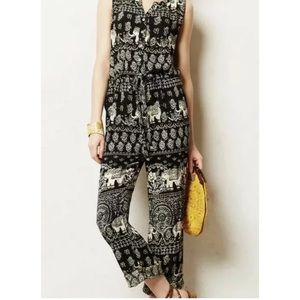 Anthropologie Lilka Elephant Jumpsuit Petite Large
